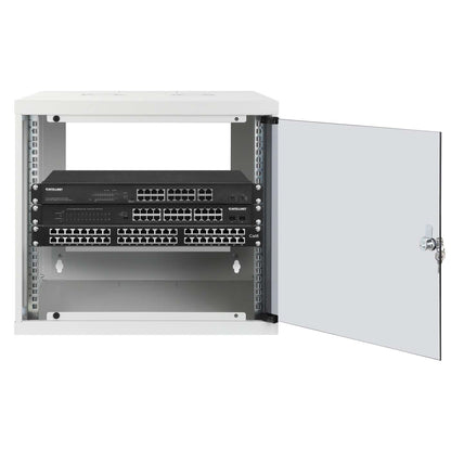 19" Basic Wallmount Cabinet, 9U, 400 mm Depth, Gray Image 4