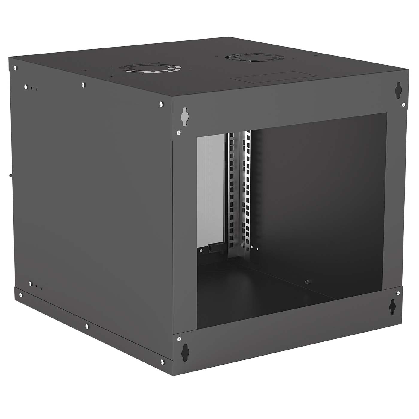 19" Basic Wallmount Cabinet, 9U, 560 mm Depth, Black Image 2