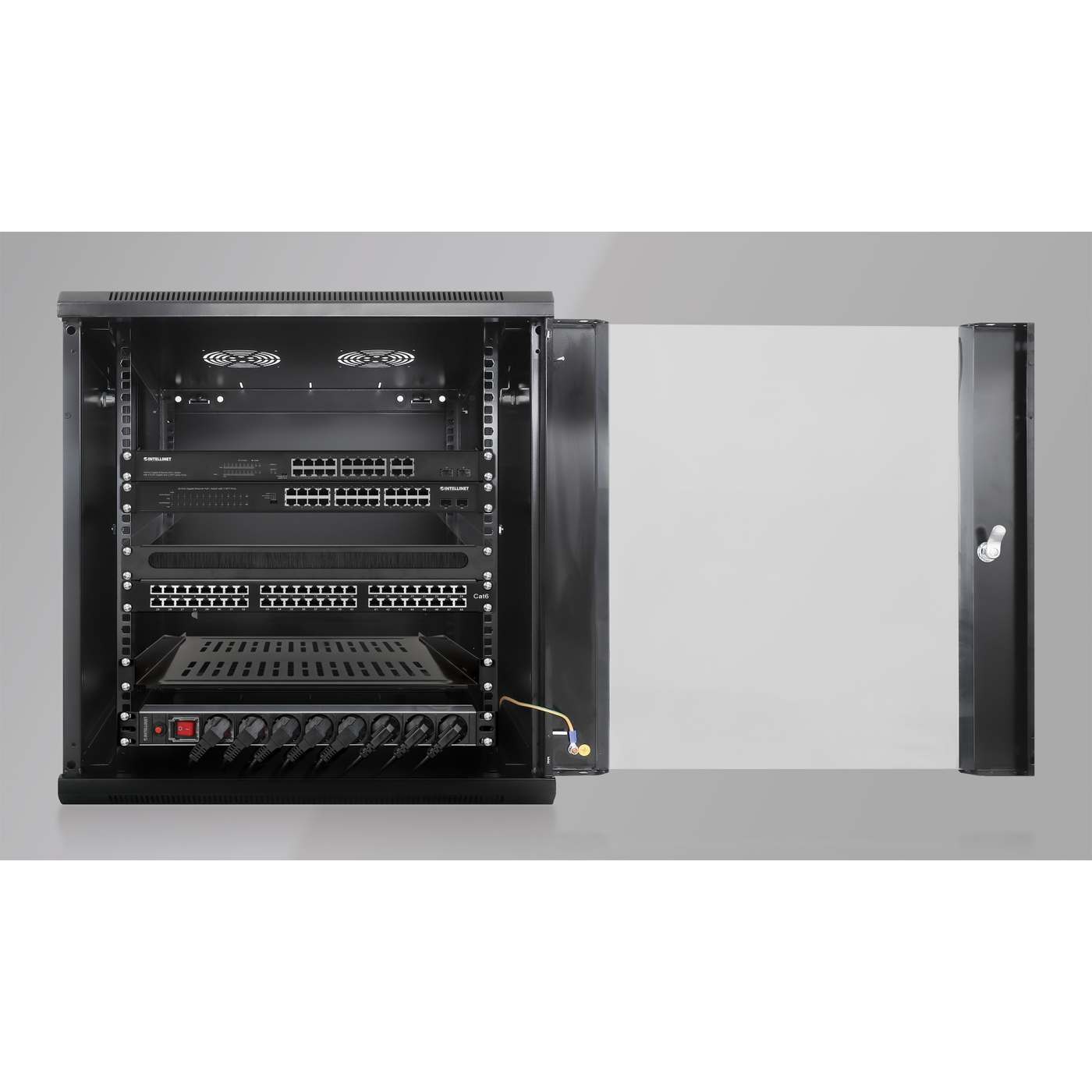 19" Cable Entry Panel, 1U, Black Image 6