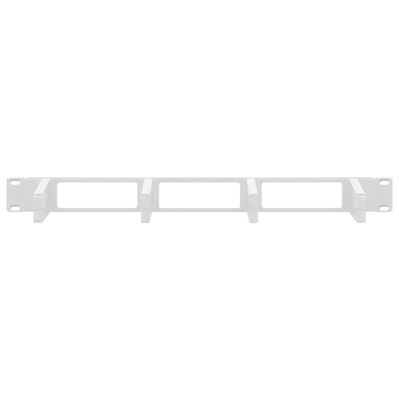 19" Cable Management Panel, 1U, Gray Image 3