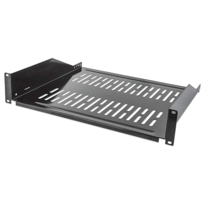 19" Cantilever Shelf, 2U, 400 mm (15.8 in.) Depth, Black Image 1