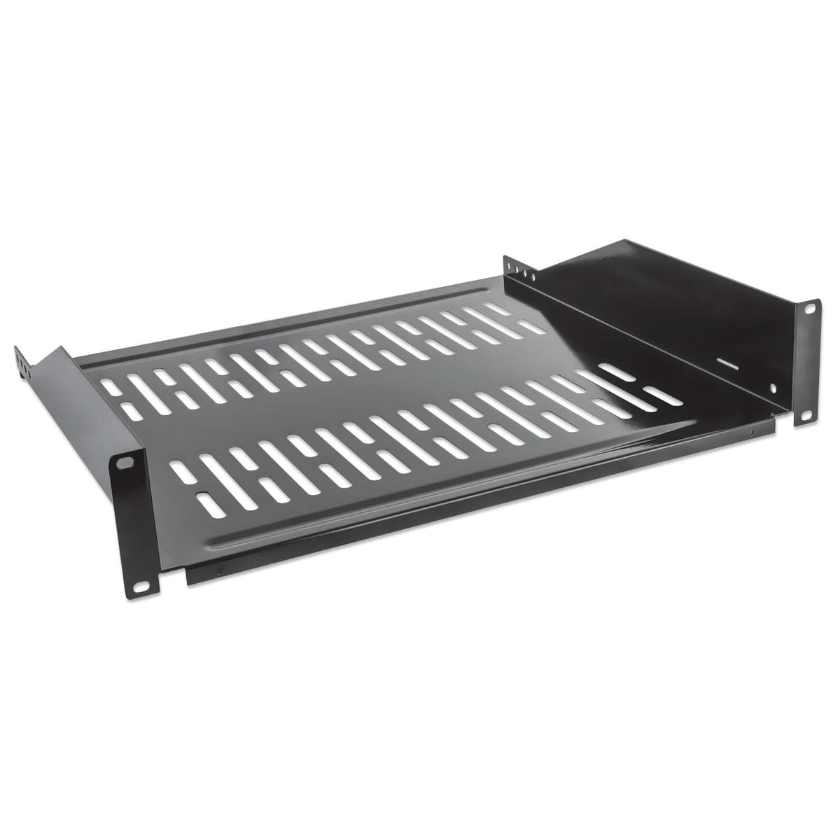 19" Cantilever Shelf, 2U, 400 mm (15.8 in.) Depth, Black Image 2