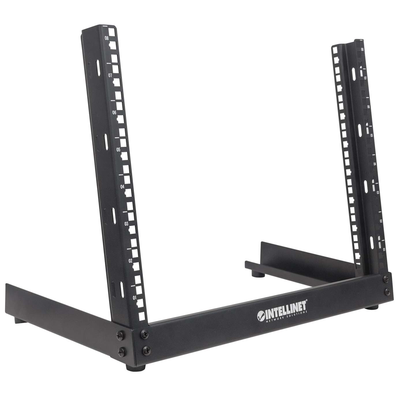 19" Desktop 2-Post Open Frame Network Rack, 8U Image 2