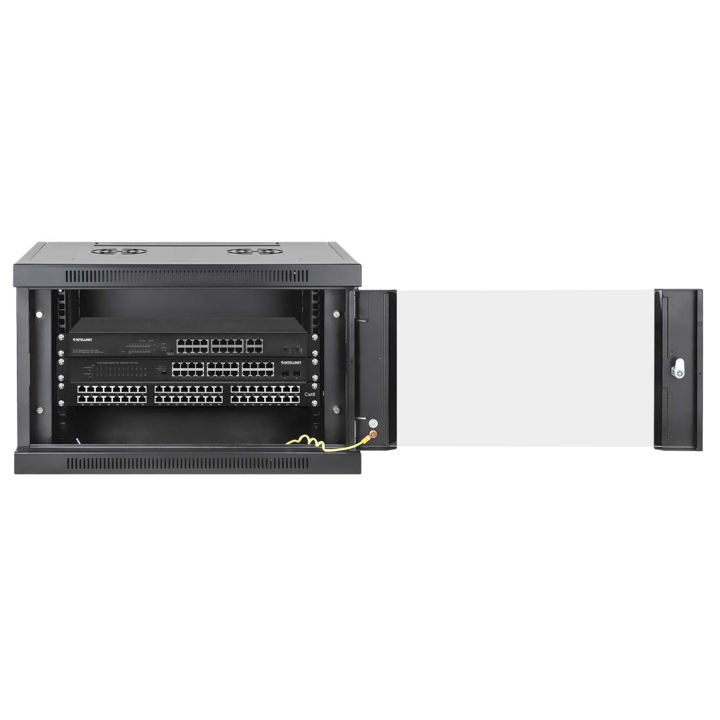19" Toolless Wall Mount Network Cabinet, 6U, 450 mm (17.7 in.) Depth, Black Image 4