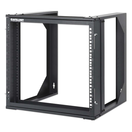 19" Wall Mount 2-Post Open Frame Network Rack, 9U Image 1