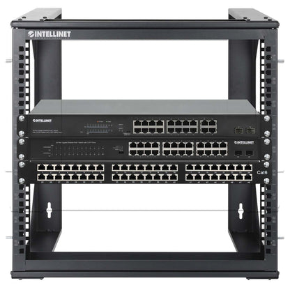 19" Wall Mount 2-Post Open Frame Network Rack, 9U Image 7