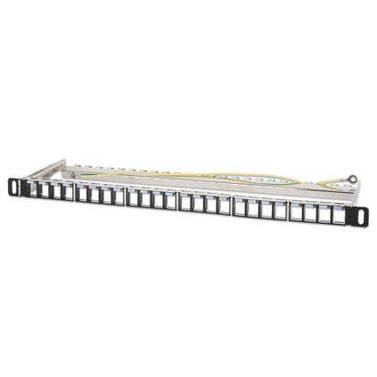 24-Port Shielded Blank Patch Panel, 0.5U Image 1