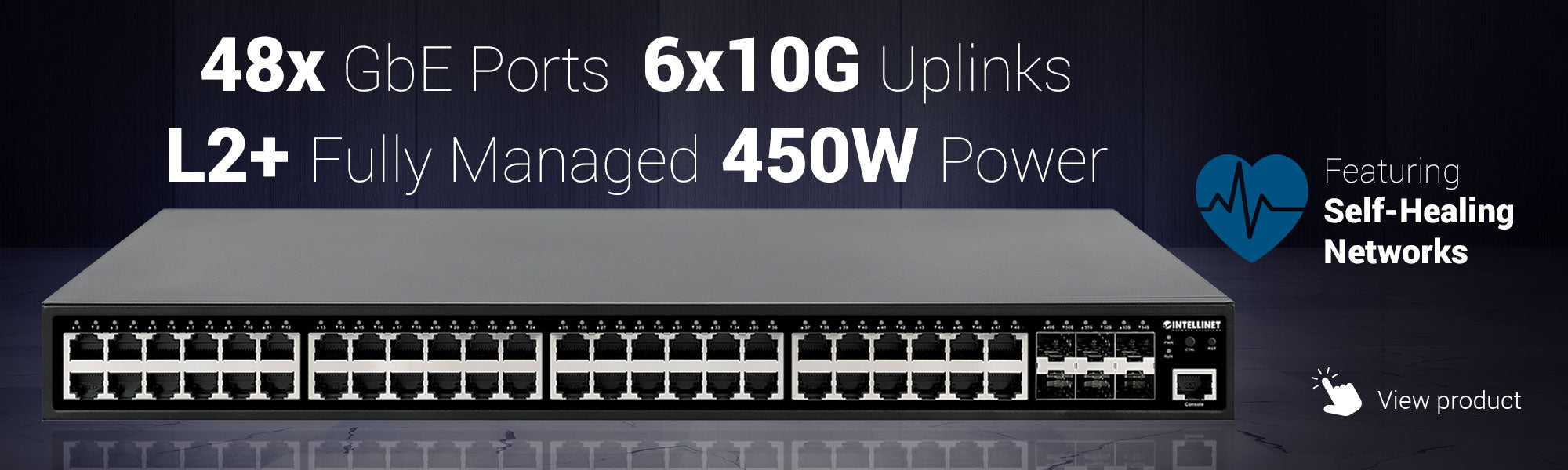 54-Port Fully Managed PoE Switch with Self-Healing Network