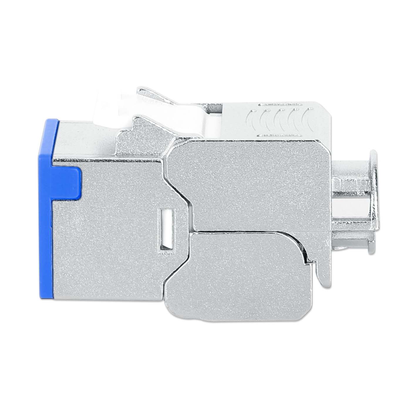 Cat6a 10G Shielded Toolless Slim Keystone Jack, Blue Image 5