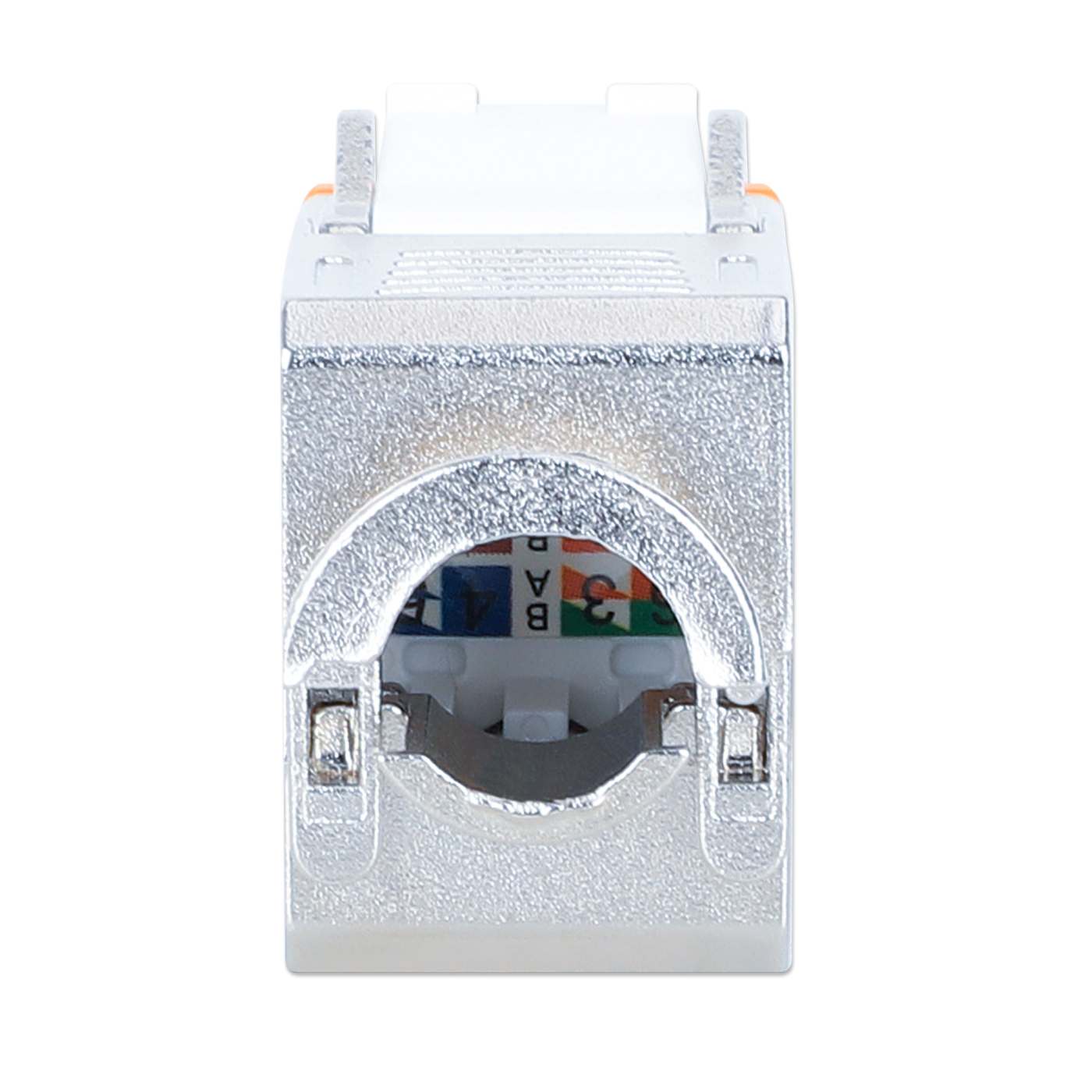 Cat6a 10G Shielded Toolless Slim Keystone Jack, Orange (791328