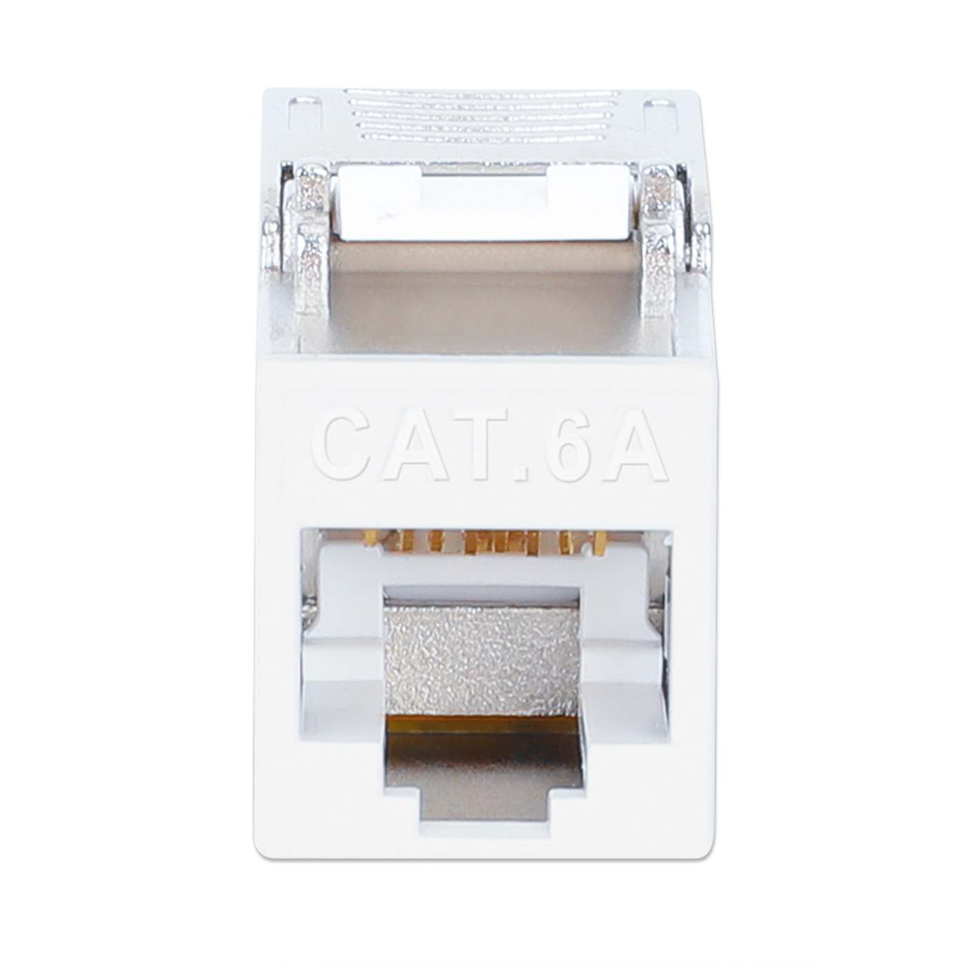 Cat6a 10G Shielded Toolless Slim Keystone Jack, White Image 3