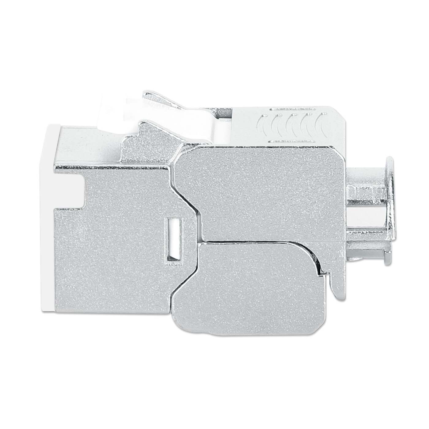 Cat6a 10G Shielded Toolless Slim Keystone Jack, White Image 5