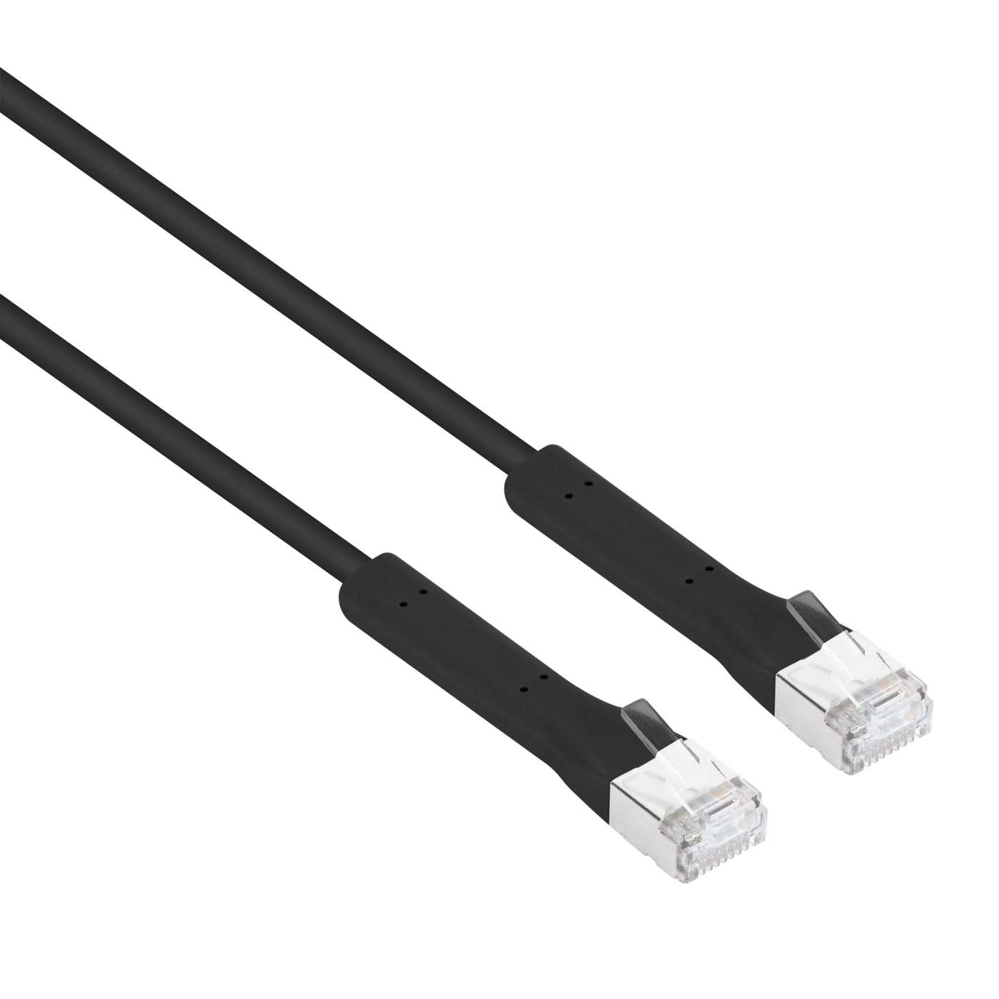 Cat6a F/FTP FlexiBoot Slim Network Patch Cable, 0.3 m, Black Image 2