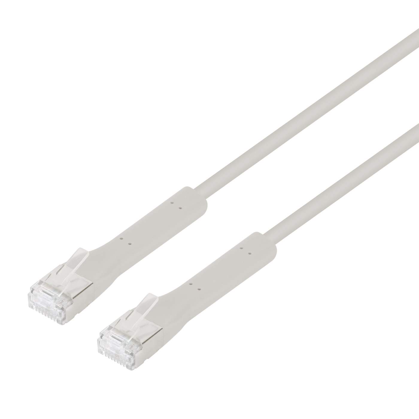 Cat6a F/FTP FlexiBoot Slim Network Patch Cable, 0.3 m, Gray Image 1