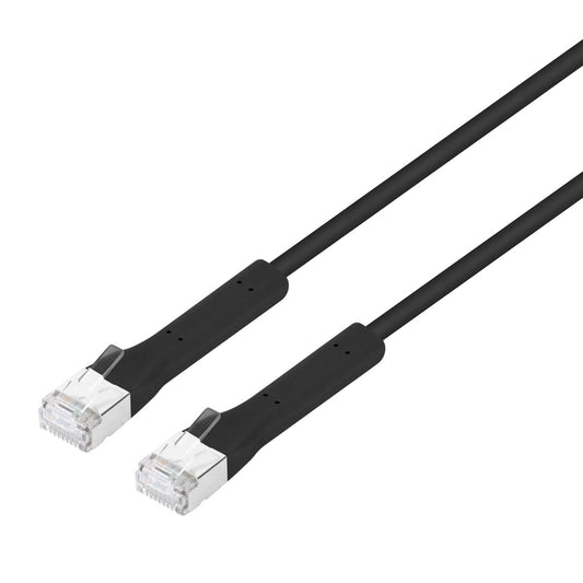 Cat6a F/FTP FlexiBoot Slim Network Patch Cable, 0.5 m, Black Image 1