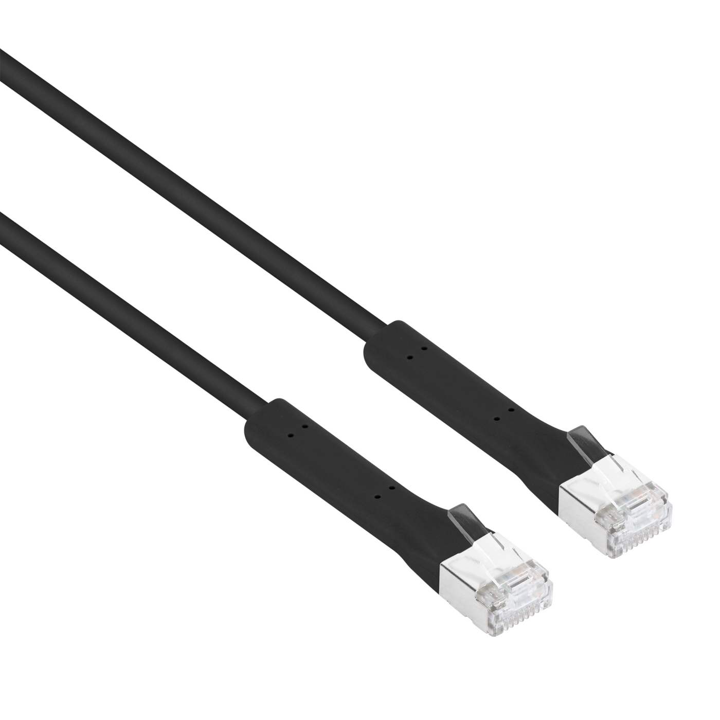 Cat6a F/FTP FlexiBoot Slim Network Patch Cable, 1 m, Black Image 2