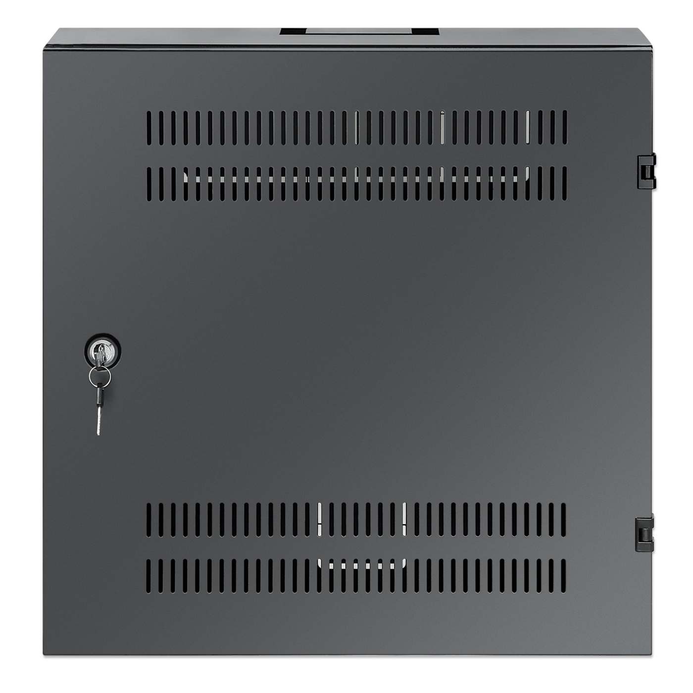 Low-Profile 19" Wall Mount Network Cabinet with 4U Horizontal and 2U Vertical Rails, Black Image 3