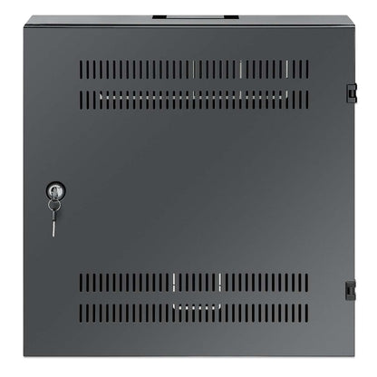 Low-Profile 19" Wall Mount Network Cabinet with 4U Horizontal and 2U Vertical Rails, Black Image 3