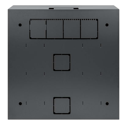 Low-Profile 19" Wall Mount Network Cabinet with 4U Horizontal and 2U Vertical Rails, Black Image 4