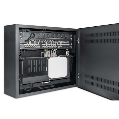 Low-Profile 19" Wall Mount Network Cabinet with 4U Horizontal and 2U Vertical Rails, Black Image 6