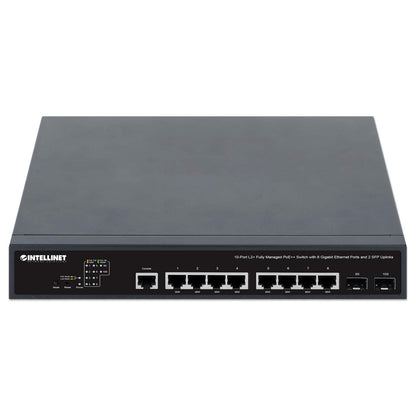 10-Port L2+ Fully Managed PoE++ Switch with 8 Gigabit Ethernet Ports and 2 SFP Uplinks Image 3