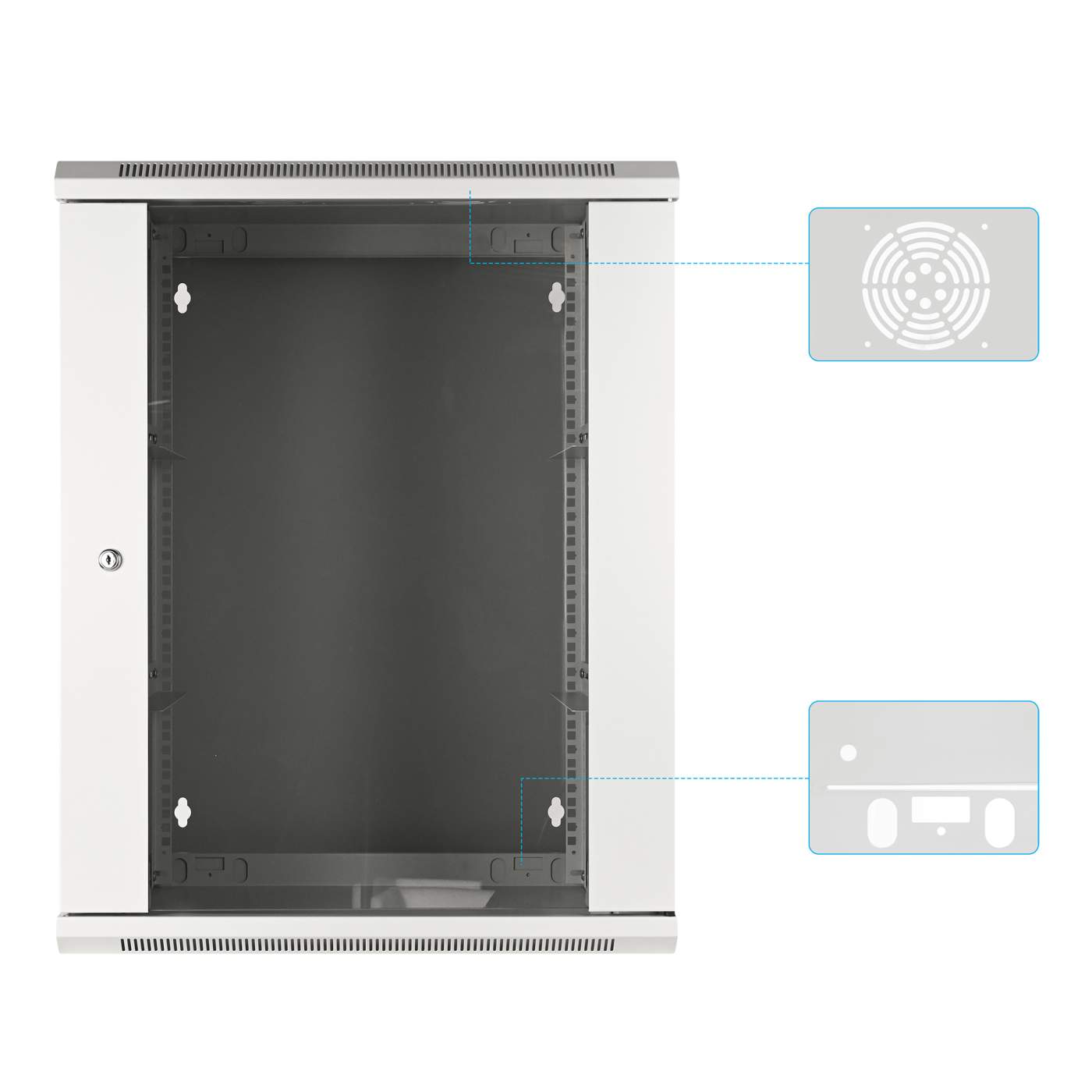 19" Double Section Wallmount Cabinet Image 6