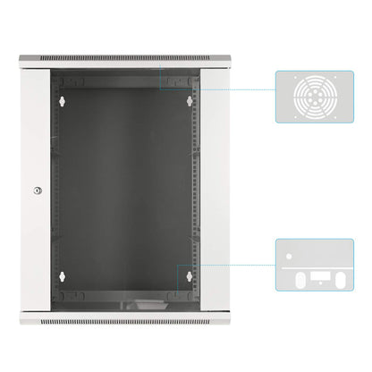 19" Double Section Wallmount Cabinet Image 6