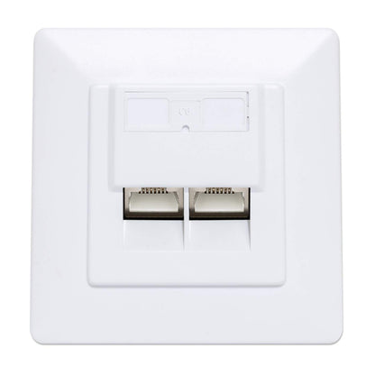 2-Port Cat6 10G Shielded RJ45 Wall Plate Image 3