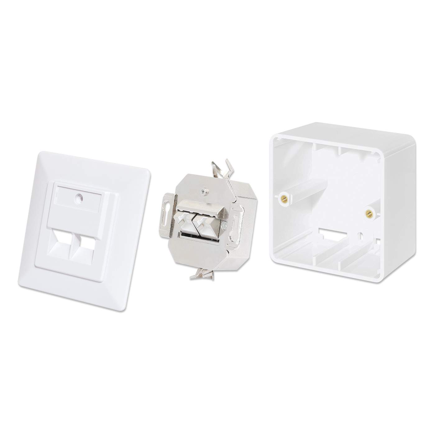 2-Port Cat6 10G Shielded RJ45 Wall Plate Image 7