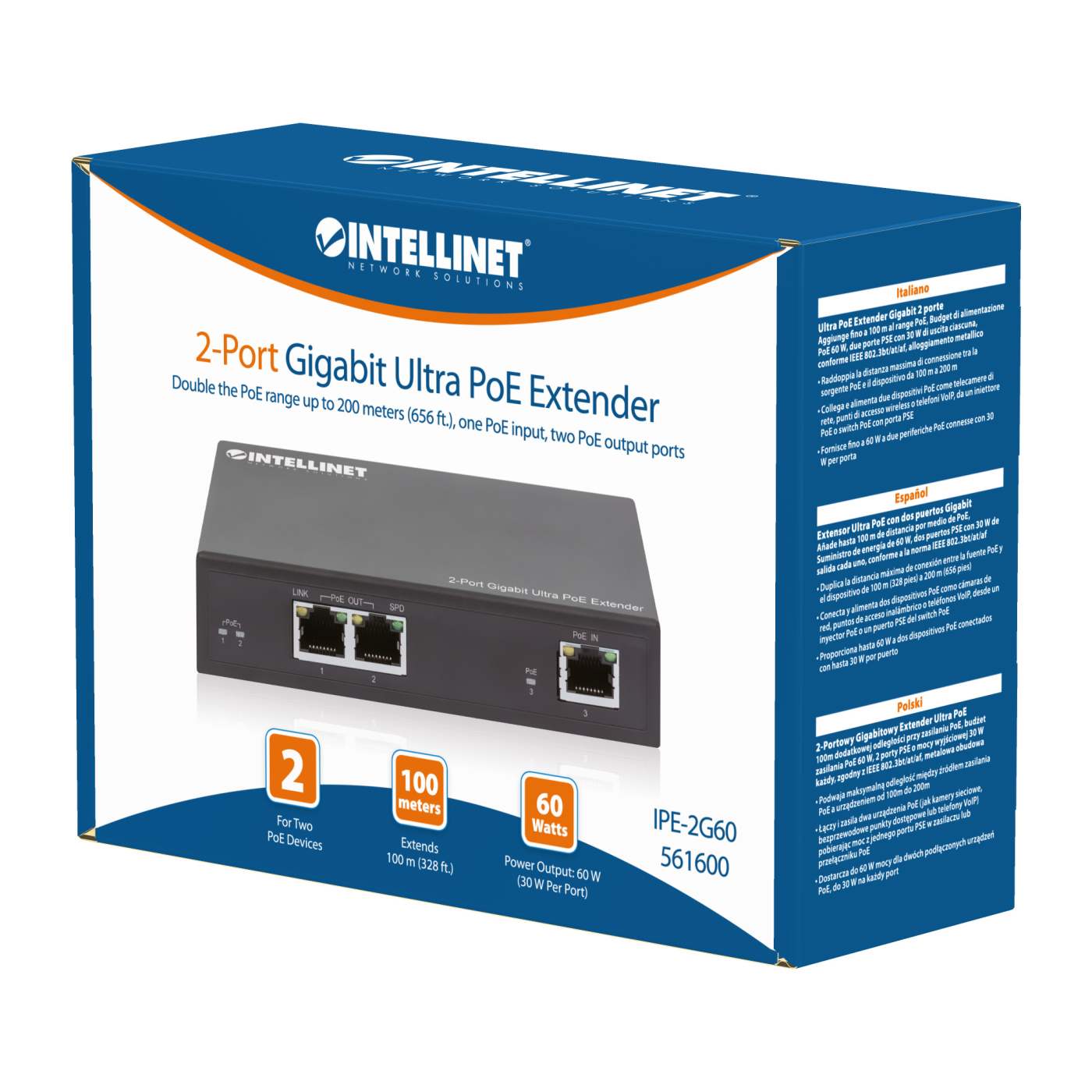 2-Port Gigabit Ultra PoE Extender Packaging Image 2