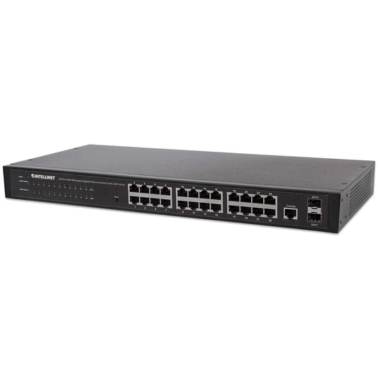 24-Port Web-Managed Gigabit Ethernet Switch with 2 SFP Ports Image 1