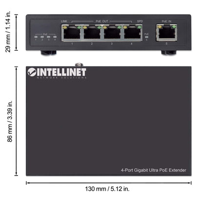 4-Port Gigabit Ultra PoE Extender Image 6