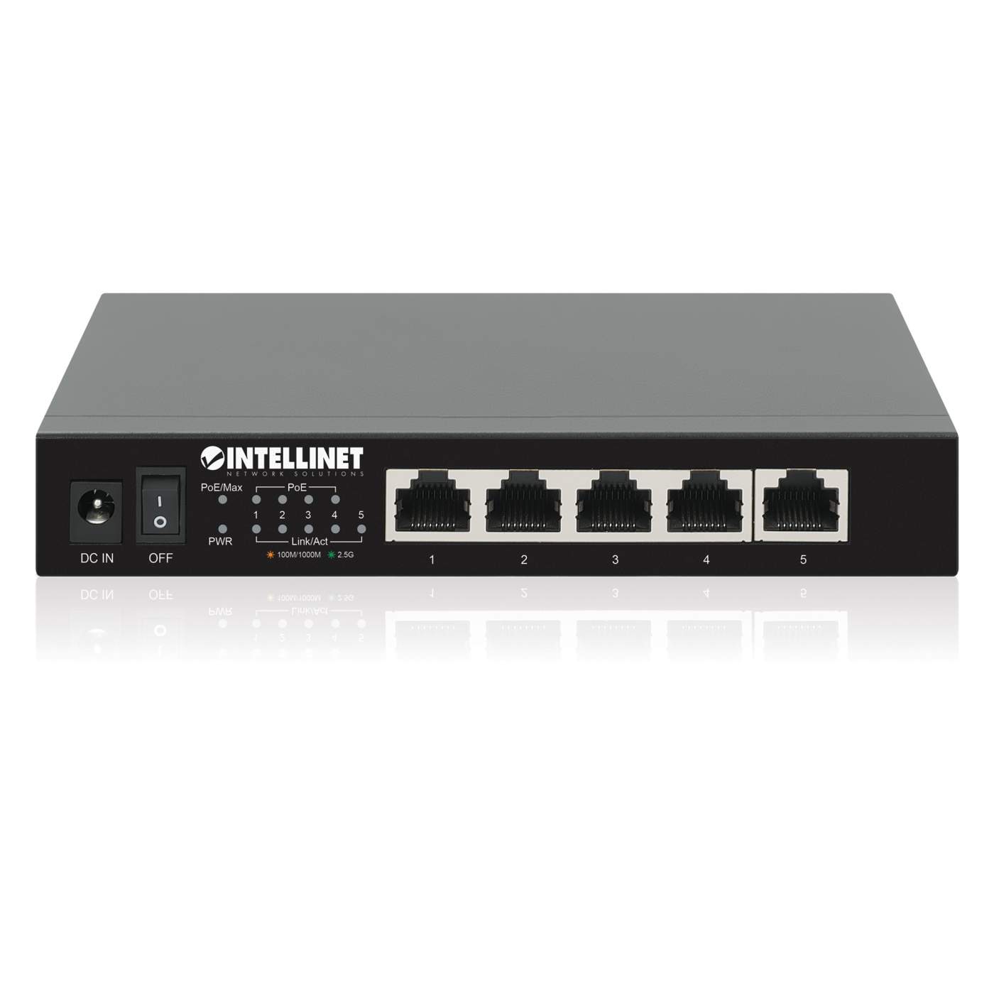 Intellinet 5-Port 2.5G Ethernet PoE+ Switch (561921) – Intellinet Europe