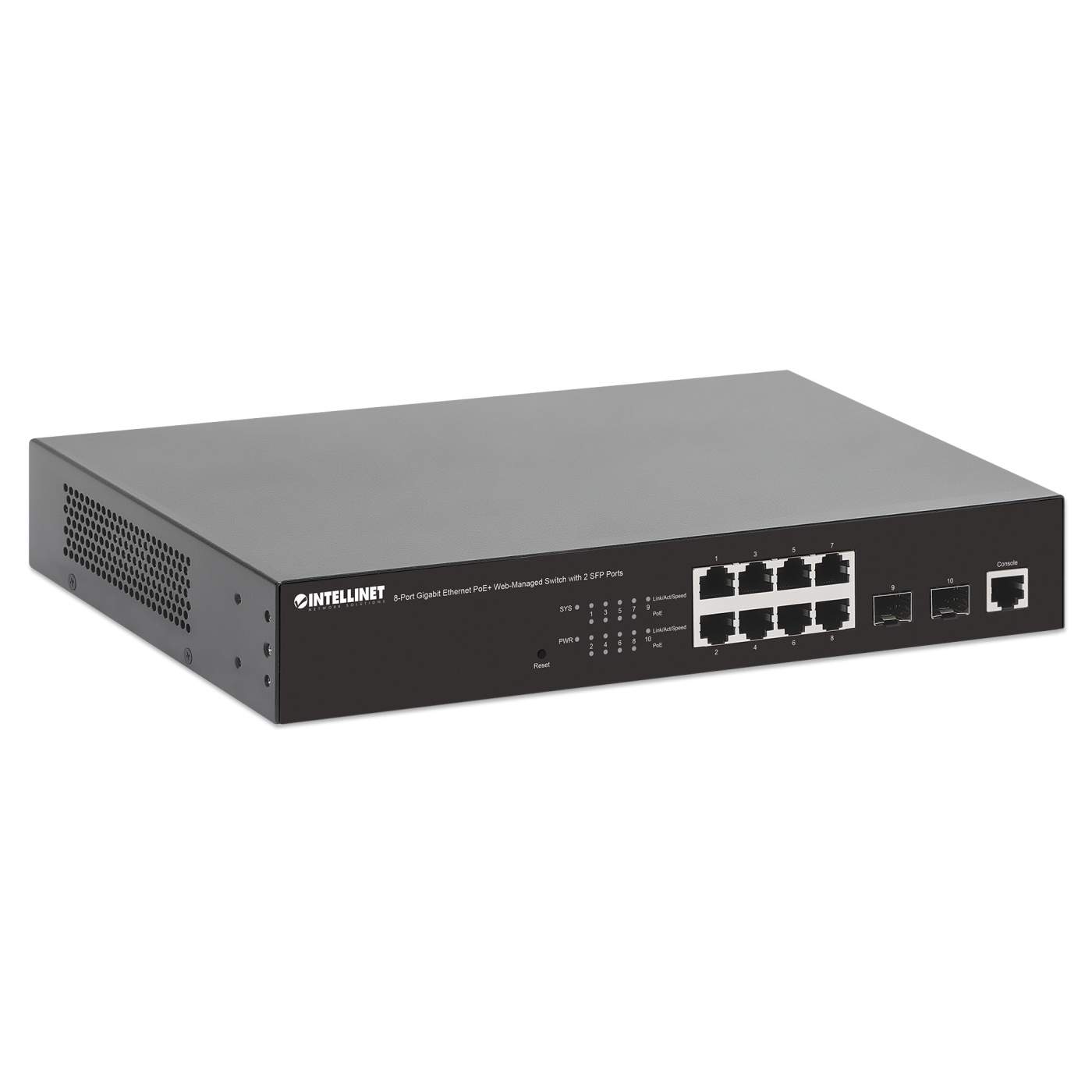 8-Port GbE PoE+ Web-Managed Switch w/ 2 SFP Ports (561167) – Intellinet  Europe