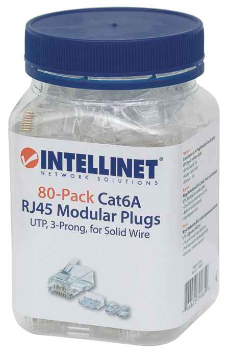 80-Pack Cat6A RJ45 Modular Plugs Packaging Image 2
