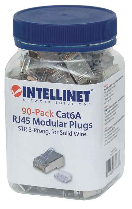 Intellinet 90-Pack Cat6A RJ45 Modular Plugs (790680) – Intellinet Europe