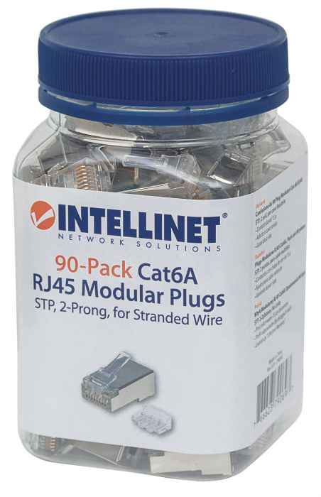 90-Pack Cat6A RJ45 Modular Plugs Packaging Image 2