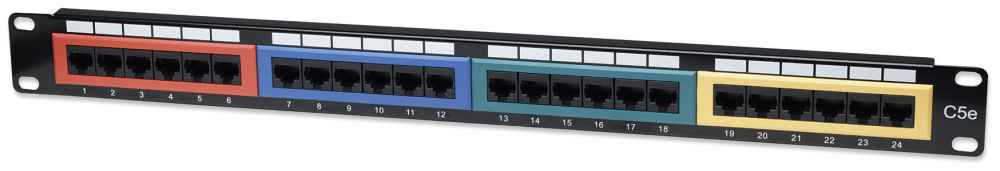 Cat5e Color-Coded Patch Panel Image 1