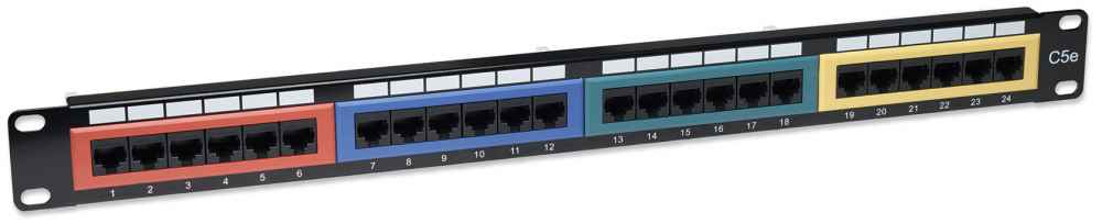 Cat5e Color-Coded Patch Panel Image 2