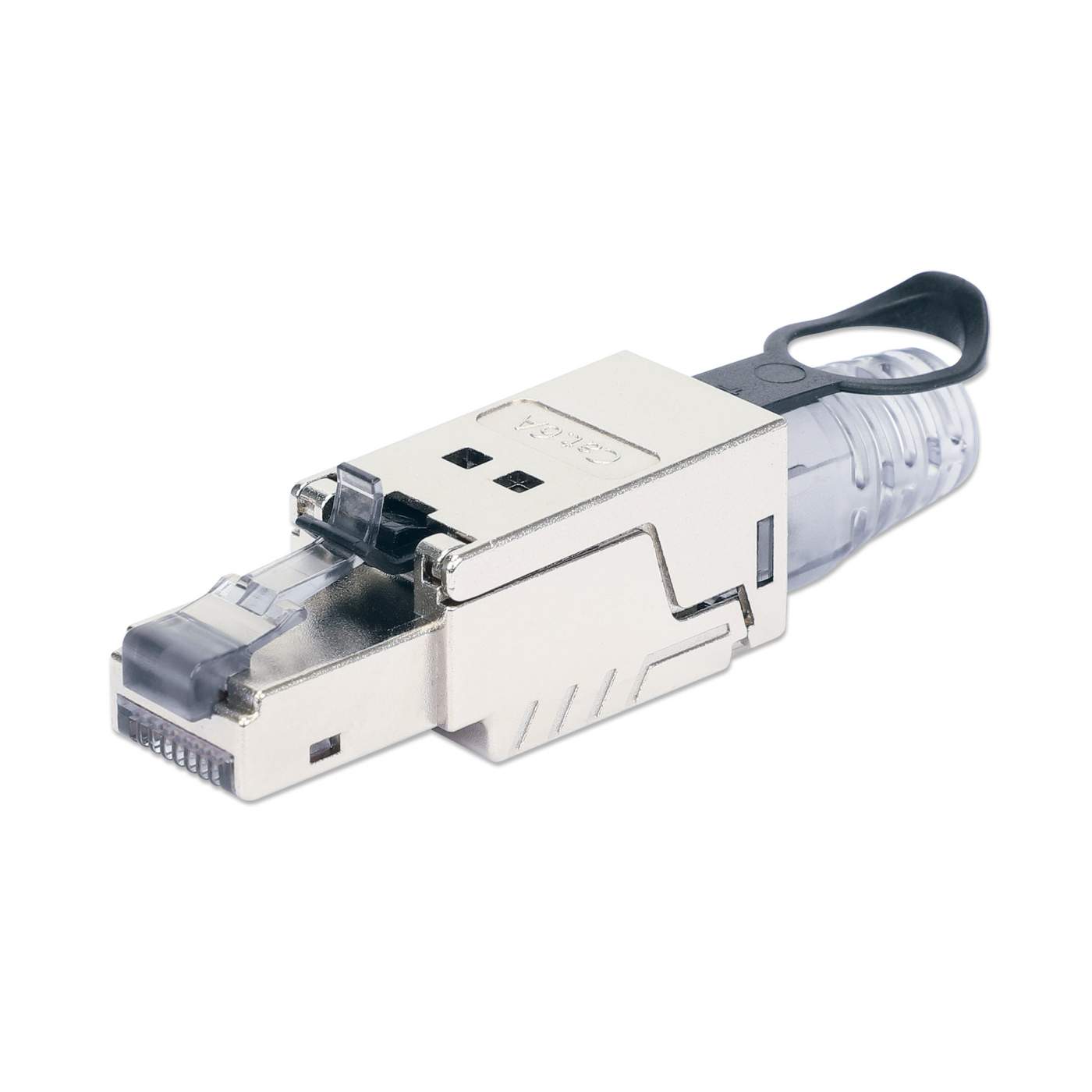 Cat6a 10G Shielded Toolless RJ45 Modular Field Termination Plug w/ Pull ...