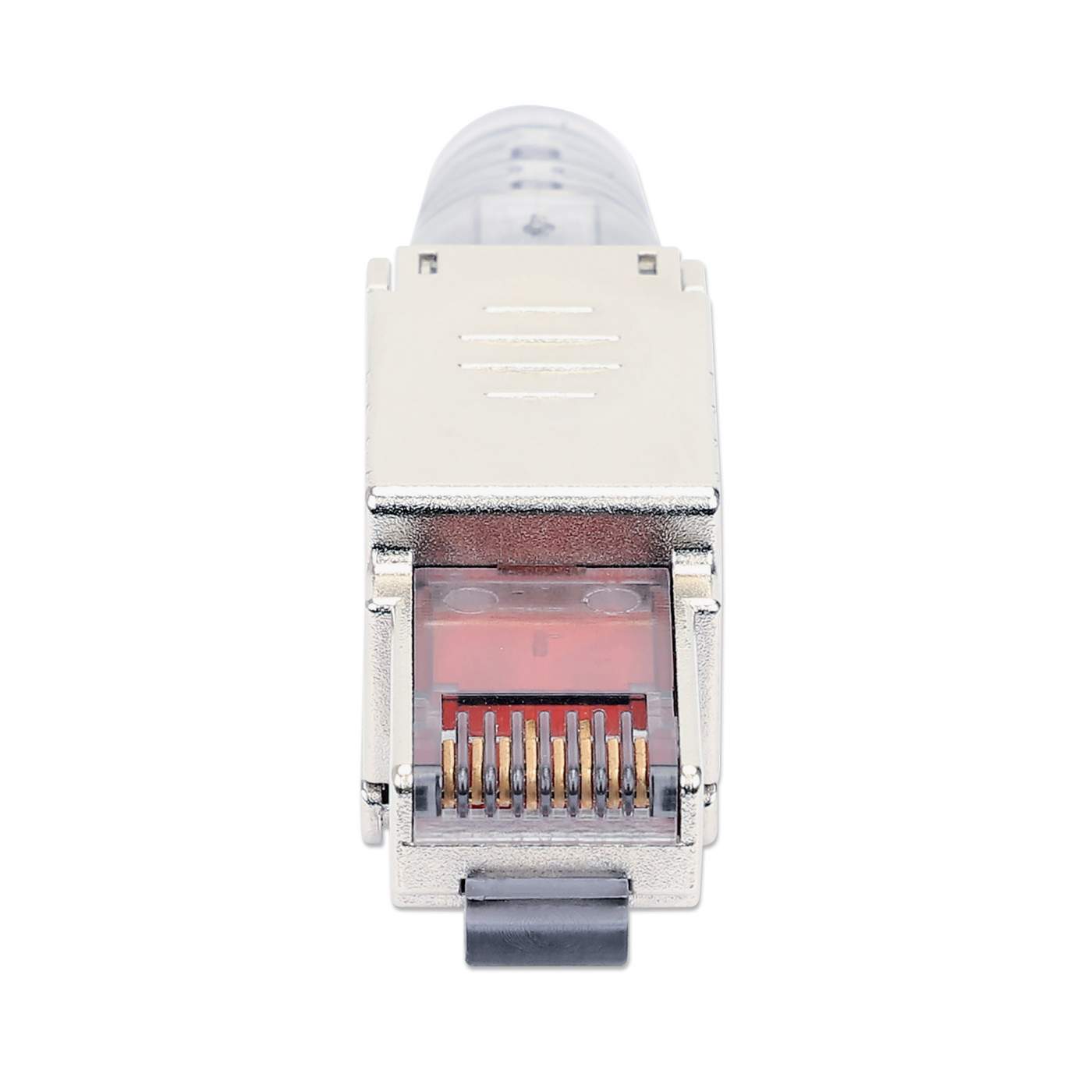 Cat6a 10G Shielded Toolless RJ45 Modular Field Termination Plug w/ Pull