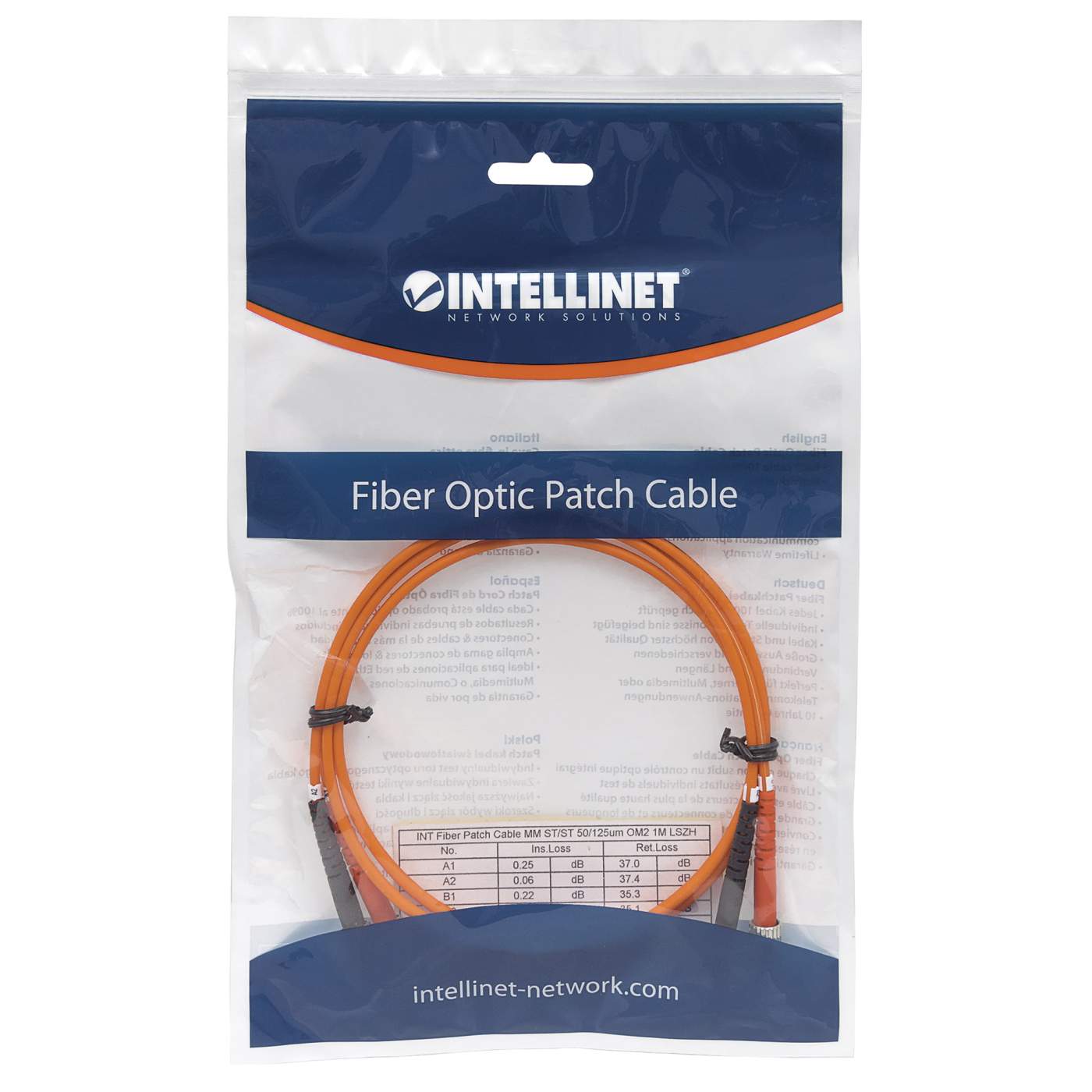 Fiber Optic Patch Cable, Duplex, Multimode Packaging Image 2
