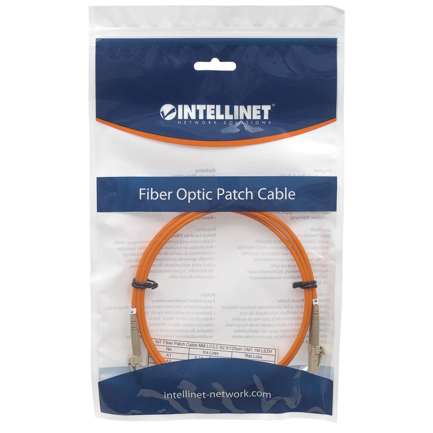 Fiber Optic Patch Cable, Duplex, Multimode Packaging Image 2