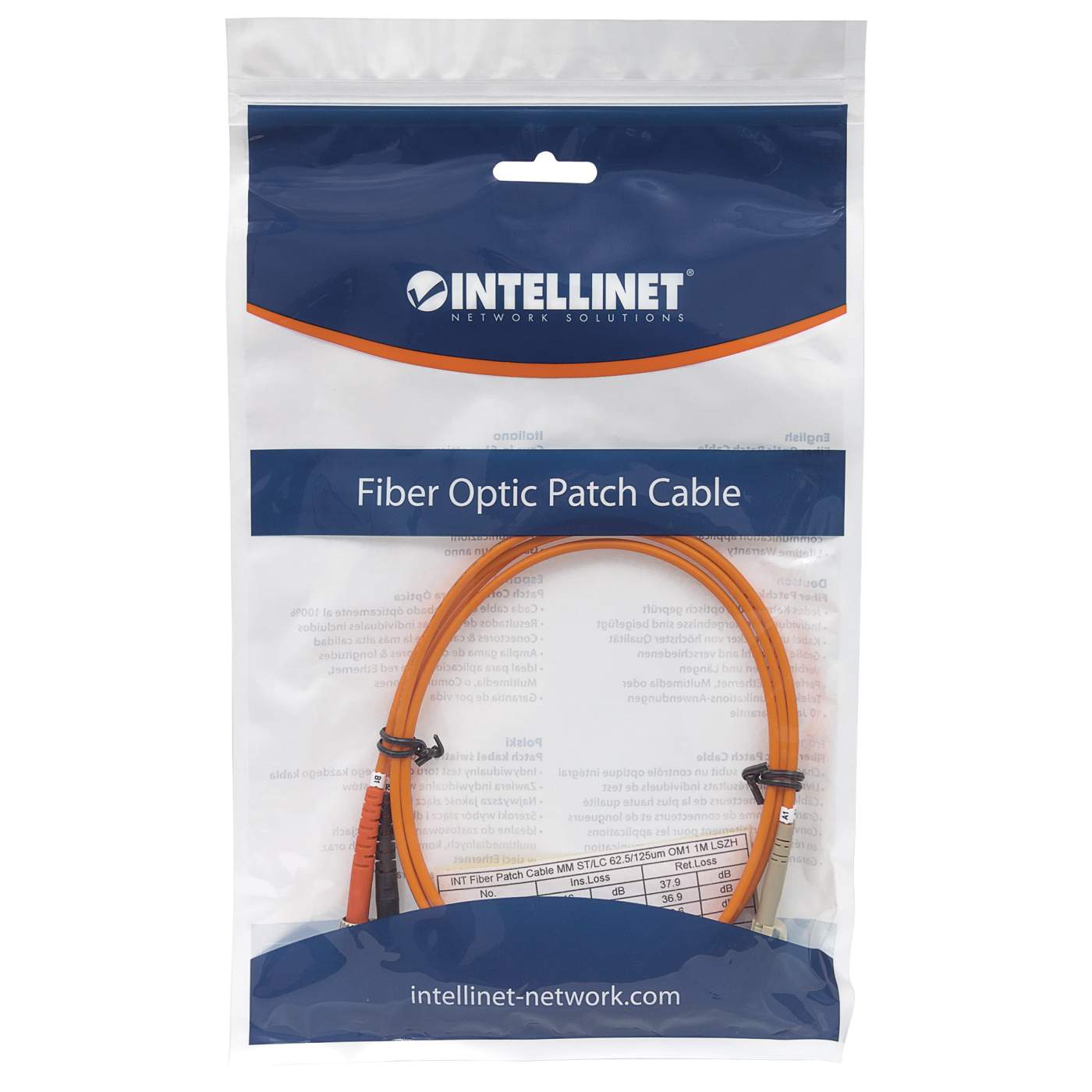 Fiber Optic Patch Cable, Duplex, Multimode Packaging Image 2