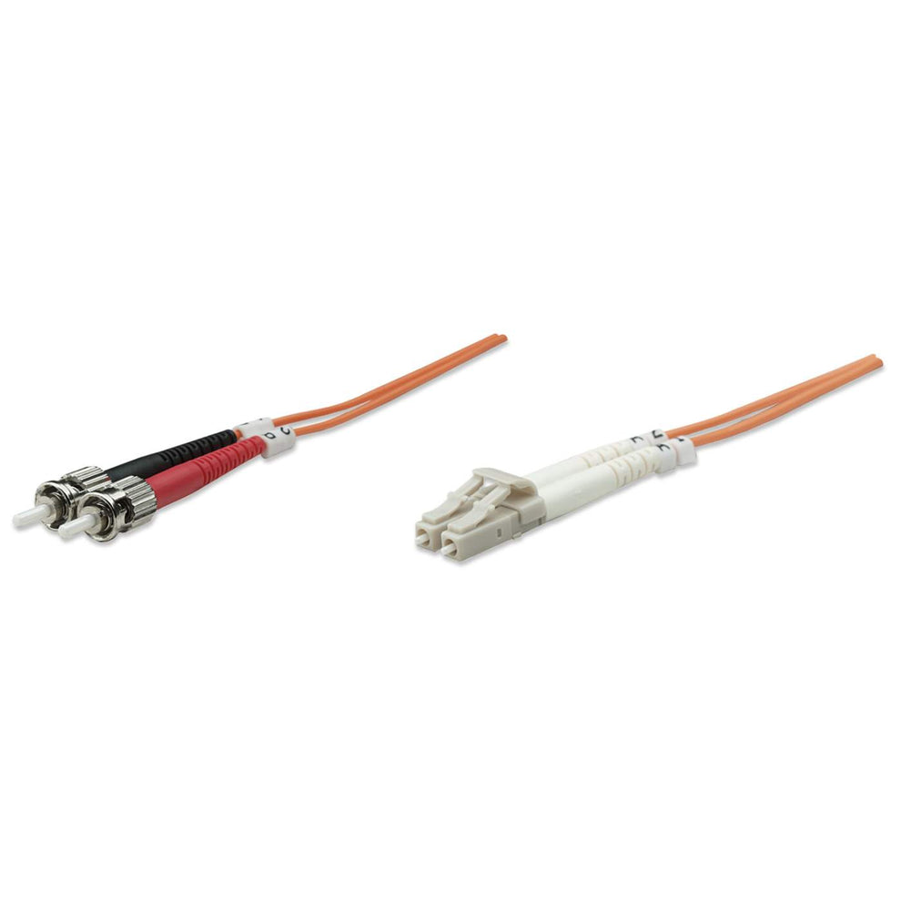 2 m LC to ST UPC Fiber Optic Patch Cable, 3.0 mm, Duplex, LSZH, OM1 ...