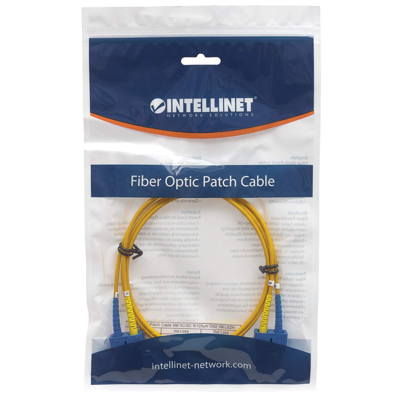 3 m SC to SC UPC Fiber Optic Patch Cable, 3.0 mm, Duplex, LSZH, OS2 Singlemode, Yellow – Intellinet Europe 3-m-sc-to-sc-upc-fiber-optic-patch-cable-3-0-mm-duplex-lszh-os2-singlemode-yellow-intellinet-europe