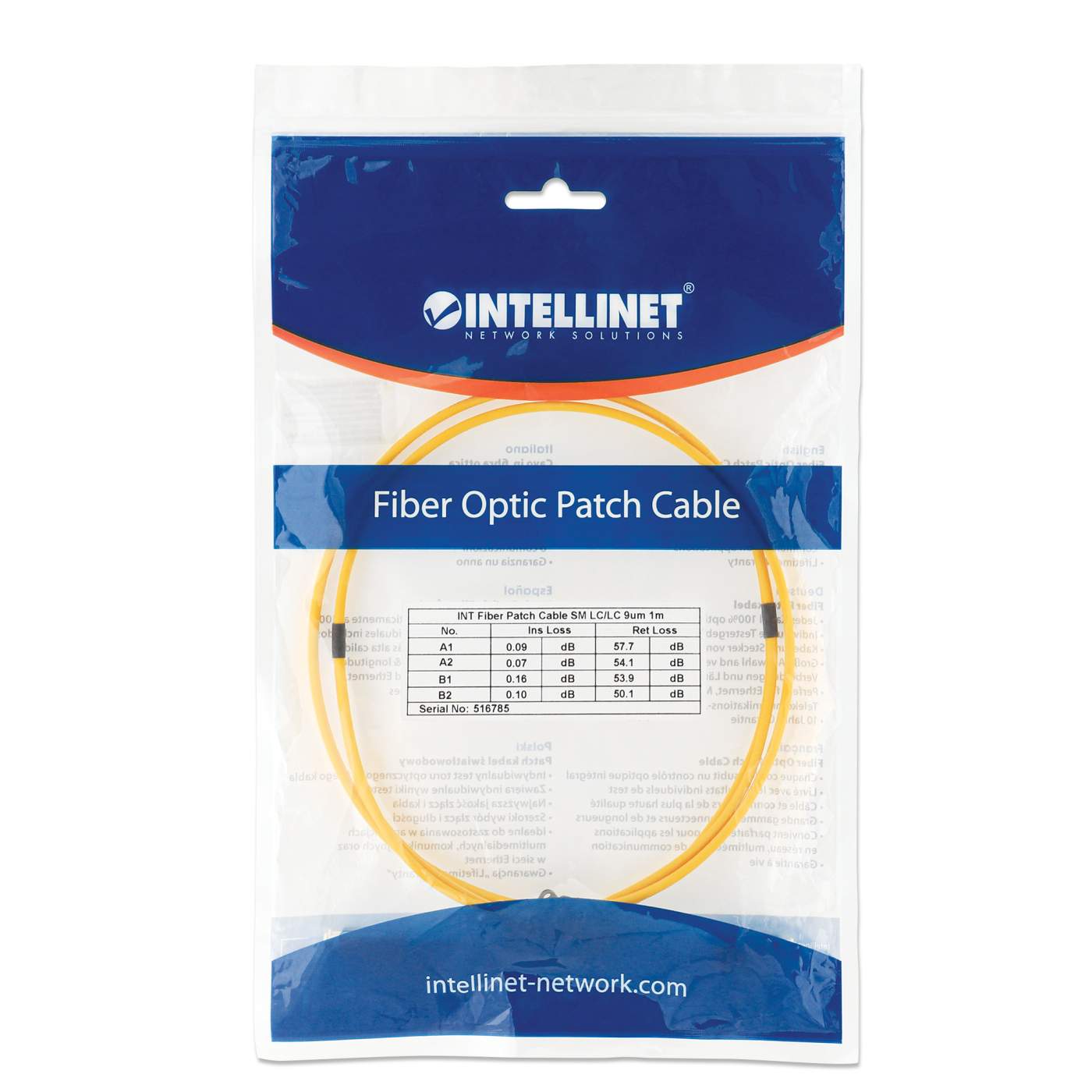 Fiber Optic Patch Cable, Duplex, Single-Mode Packaging Image 2