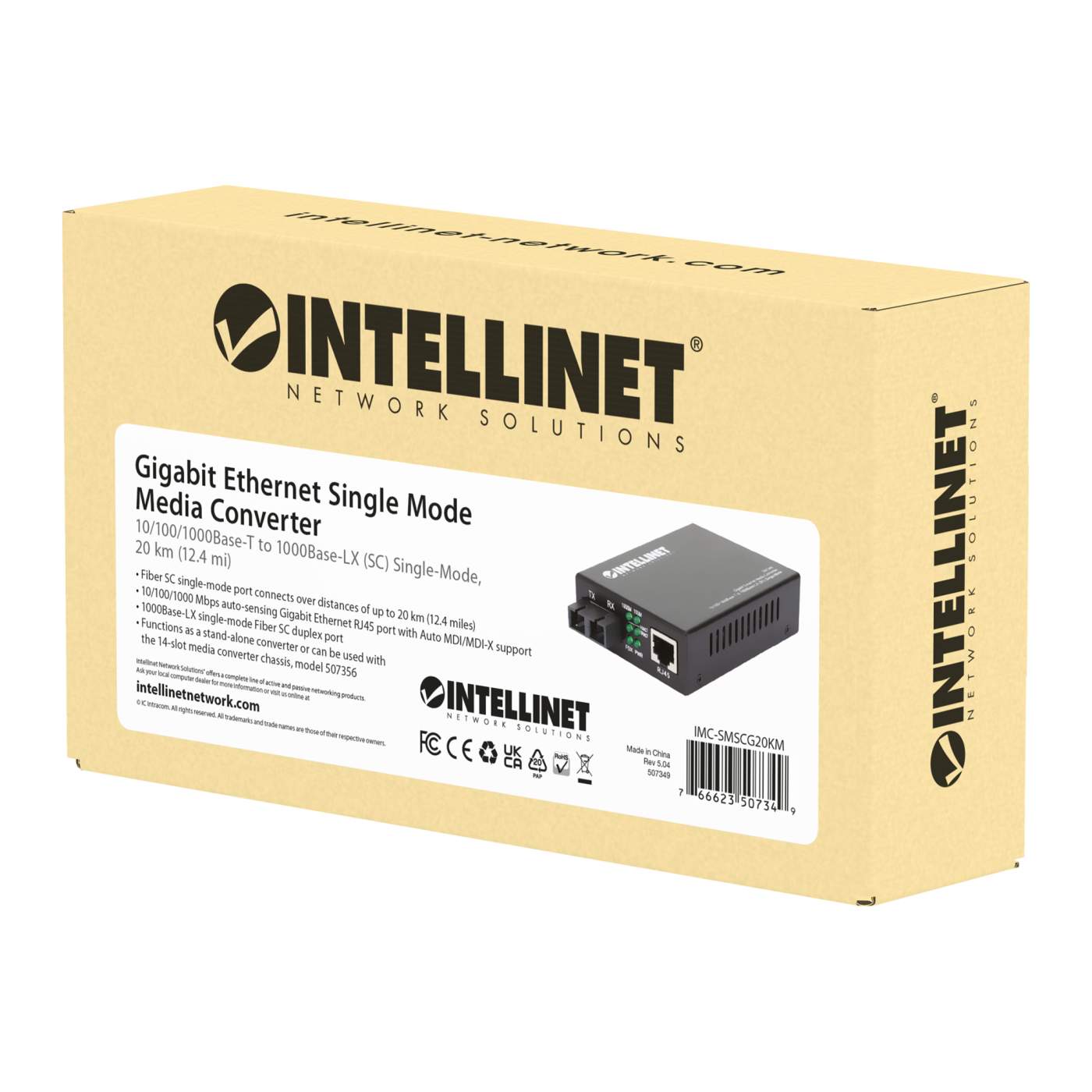 Gigabit Ethernet Single-Mode Media Converter Packaging Image 2