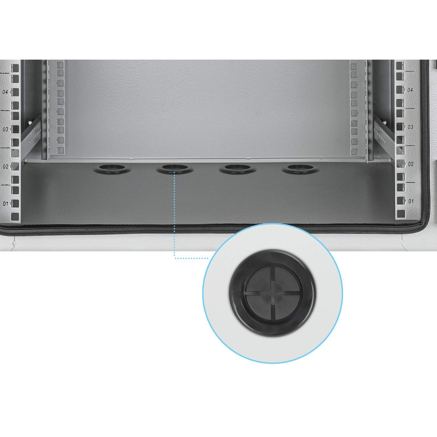 Industrial IP55 19" Wall Mount Cabinet with Integrated Fans, 12U Image 8