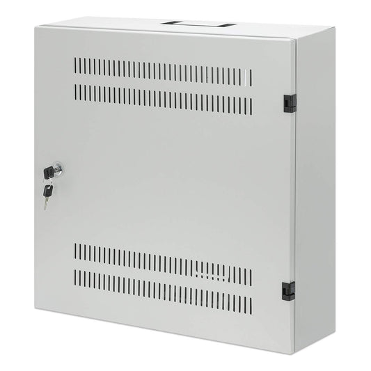 Low-Profile 19" Wall Mount Cabinet with 4U Horizontal and 2U Vertical Rails Image 1